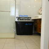 Ice bath tub fitting easily into balconies and tight corners