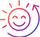 happy food gradient icon 